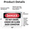 Signmission Do Not Crawl Under Or Climb Over Conveyor Danger Sign, Vinyl Decal, 10in W x 7in L, 2PK OS-2PACK-DS-D-710-L-2113 - alternate 5